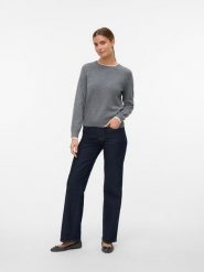 Vero Moda Sweter w kolorze szarym rozmiar: XS. Szare swetry klasyczne damskie Vero Moda, s, z materiału, bez kołnierzyka. Za 47.71 zł.