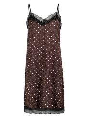 Sublevel Sukienka w kolorze brązowo-czarnym rozmiar: M/L. Brązowe sukienki damskie Sublevel, bez wzorów, z koronki, bez ramiączek. Za 126.75 zł.