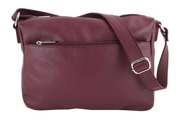 Listonoszka skórzana BARBERINI'S bordowa 519-5. Czerwone shopper bag Barberinis, bez wzorów, ze skóry, przez ramię, bez dodatków. Za 212.99 zł.