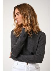 AUTHENTIC CASHMERE Kaszmirowy sweter "Criou" w kolorze antracytowym rozmiar: L. Czarne swetry klasyczne damskie AUTHENTIC CASHMERE, l, z kaszmiru, bez kołnierzyka. Za 223.99 zł.
