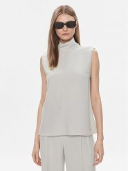Calvin Klein Bluzka K20K206376 Szary Regular Fit. Szare bluzki damskie Calvin Klein, bez wzorów, z syntetyku, bez kołnierzyka, bez ramiączek. W wyprzedaży za 319.99 zł.