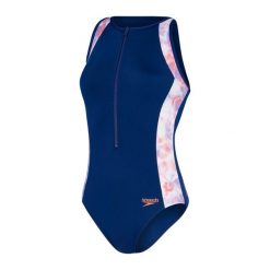 Strój kąpielowy damski Speedo Panel Hydrasuit. Fioletowe stroje jednoczęściowe Speedo, bez wzorów, z lycry. W wyprzedaży za 250.00 zł.
