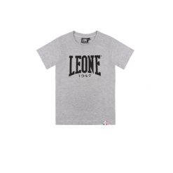 Leone 1947 Basic Kurzarm-T-Shirt z dużym logo dla Kinder. Czarne t-shirty damskie LEONE 1947 APPAREL, bez wzorów, z bawełny, bez kołnierzyka. W wyprzedaży za 39.68 zł.