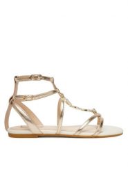 Liu Jo Sandały Sandy 09 SA6123 EX029 Złoty. Żółte sandały damskie Liu Jo, bez wzorów, ze skóry, bez obcasa, na płaskiej podeszwie, bez zapięcia. Za 559.99 zł.