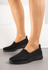 Czarne Tenisówki z Elastyczną Cholewką Tunessa. Czarne obuwie sportowe damskie Born2be, z jeansu, bez zapięcia, tenisowe. Za 79.99 zł.