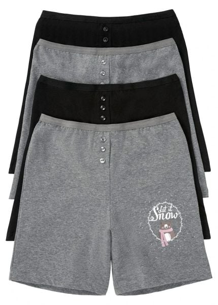 Bokserki z wysoką talią (4 pary). Czarne bokserki damskie bonprix, bez wzorów. Za 75.96 zł.