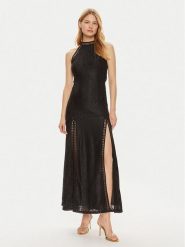 Guess Sukienka wieczorowa W2YK96 K3I20 Czarny Regular Fit. Czarne sukienki damskie Guess, z aplikacjami, z syntetyku, wizytowe, bez ramiączek. Za 419.99 zł.