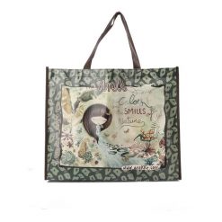 Zielona Stylowa Damska Torba Na Zakupy Anekke. Zielone shopper bag Anekke, z materiału, bez dodatków. Za 29.99 zł.