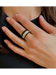 Les Petites Précieuses Pozłacany pierścionek z cyrkoniami rozmiar: 56. Czarne pierścionki damskie Les Petites Précieuses, z cyrkonią, pozłacane. Za 321.20 zł.