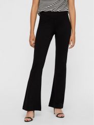 Vero Moda Spodnie materiałowe Kamma 10209858 Czarny Flared Fit. Czarne spodnie materiałowe damskie Vero Moda, bez wzorów, z materiału. W wyprzedaży za 99.99 zł.