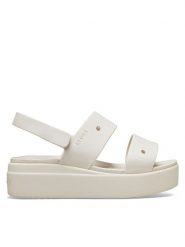 Crocs Sandały Brooklyn 4U 210676 Beżowy. Brązowe sandały damskie Crocs, bez wzorów, z tworzywa sztucznego, bez obcasa, na płaskiej podeszwie, bez zapięcia. Za 259.99 zł.