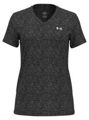 Under Armour Koszulka sportowa "Tech" w kolorze antracytowym rozmiar: L. Czarne koszulki sportowe damskie Under Armour, l, bez wzorów, z materiału, bez ramiączek, outdoorowe. Za 78.84 zł.