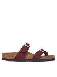Birkenstock Japonki Mayari 1032984 Bordowy. Czerwone klapki damskie Birkenstock, bez wzorów, z nubiku, bez obcasa, bez zapięcia. Za 549.99 zł.