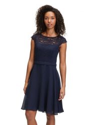 Vera Mont Sukienka w kolorze granatowym rozmiar: 40. Niebieskie sukienki damskie Vera Mont, bez wzorów, z koronki, bez ramiączek. Za 195.99 zł.