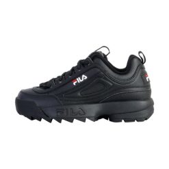 Buty sportowe Sneakersy damskie, Fila Disruptor Low Wmn. Czarne obuwie sportowe casual damskie Fila, z materiału, trekkingowe. Za 424.99 zł.