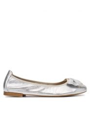 Caprice Baleriny 9-22111-46 Srebrny. Szare balerinki damskie Caprice, bez wzorów, ze skóry. Za 219.99 zł.