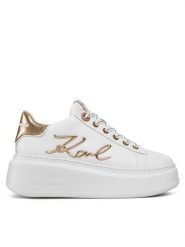 KARL LAGERFELD Sneakersy KL63510A Biały. Białe obuwie sportowe damskie KARL LAGERFELD, ze skóry, bez zapięcia. Za 539.99 zł.