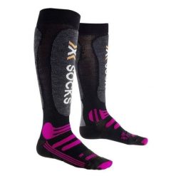 Skarpety narciarskie X-Socks Ski All Round. Czarne skarpetki damskie X Socks, bez wzorów, z materiału. Za 53.49 zł.