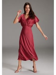 SWING Sukienka w kolorze czerwonym rozmiar: 36. Czerwone sukienki damskie Swing, bez wzorów, z tkaniny, bez ramiączek. Za 244.22 zł.