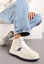 Beżowo-Granatowe Sneakersy Aura. Brązowe obuwie sportowe damskie Renee, z jeansu, bez zapięcia. Za 44.99 zł.