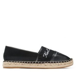 Espadryle KARL LAGERFELD. Czarne espadryle damskie KARL LAGERFELD, bez wzorów, bez obcasa. Za 429.99 zł.
