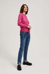 Jeansy boyfriend granatowe. Jeansy damskie MOODO. W wyprzedaży za 79.99 zł.
