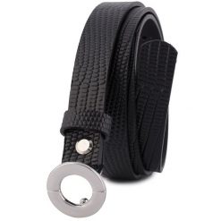 Pasek skórzany BELTIMORE r.95-110 cm O17 czarny. Czarne paski damskie bez wzorów. Za 49.90 zł.