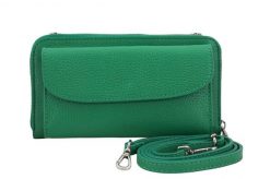 Listonoszka portfel 2w1 BARBERINI'S j. zielona 909-47. Zielone shopper bag Barberinis, bez wzorów, ze skóry, przez ramię, duże, bez dodatków. Za 159.99 zł.