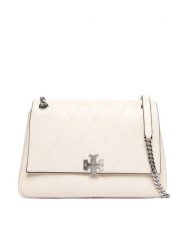 Tory Burch Torebka Charlie Quilted Shoulder Bag 185828 Beżowy. Brązowe torebki klasyczne damskie Tory Burch, ze skóry, bez dodatków. Za 3,029.00 zł.