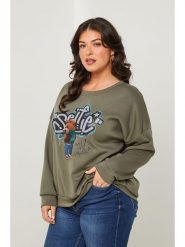 Curvy Lady Sweter w kolorze khaki rozmiar: 48/50. Brązowe swetry klasyczne damskie Curvy Lady, bez kołnierzyka. Za 122.96 zł.