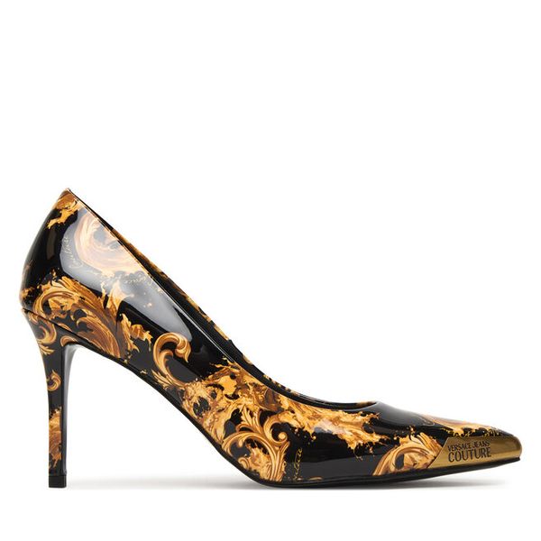 Szpilki Versace Jeans Couture. Szpilki damskie Versace Jeans Couture, bez wzorów, z jeansu, bez obcasa, na szpilce, bez zapięcia. Za 647.99 zł.