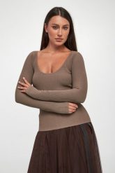 Bluzka damska w prażki ARMANI EXCHANGE. Bluzki damskie Armani Exchange, l, bez wzorów, bez kołnierzyka, bez ramiączek. W wyprzedaży za 365.40 zł.