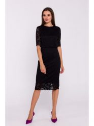 Stylove Sukienka w kolorze czarnym rozmiar: L. Czarne sukienki damskie Stylove, bez wzorów, z koronki, bez ramiączek. Za 274.24 zł.