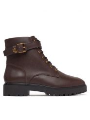 LAUREN RALPH LAUREN Trzewiki Allyson Logo Bo Bte 802P12046003 Brązowy ciemny. Brązowe botki damskie Lauren Ralph Lauren, ze skóry, bez obcasa, na płaskiej podeszwie, bez zapięcia. Za 1,199.00 zł.