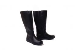 RIEKER Y3461-00 black, kozaki damskie. Czarne kozaki damskie Rieker, na zimę, bez obcasa, bez zapięcia. Za 409.90 zł.