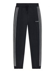 Guess Spodnie dresowe J6RB17 KCAY2 Czarny Regular Fit. Czarne spodnie dresowe dziewczęce Guess, z aplikacjami, z dresówki. Za 299.99 zł.