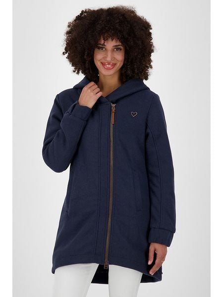 Alife and kickin Kurtka przejściowa "CarlinaAK" w kolorze granatowym rozmiar: M. Niebieskie kurtki damskie Alife and Kickin, m, z aplikacjami, ze skóry, bez kaptura. Za 322.73 zł.