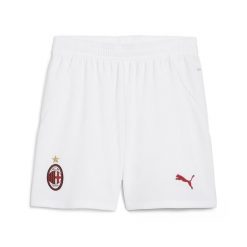 Młodzieżowe szorty AC Milan 24/25 PUMA White For All Time Red. Biała spodenki sportowe damskie Puma, m, bez wzorów, do piłki nożnej. W wyprzedaży za 148.70 zł.