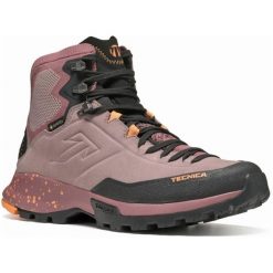 Buty turystyczne damskie Tecnica Forge Hike Mid GTX. Czerwone obuwie trekkingowe damskie TECNICA, bez zapięcia. Za 604.09 zł.