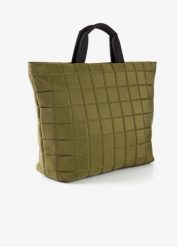 Pikowana torba shopper. Zielone shopper bag bonprix, bez wzorów, bez dodatków. Za 124.99 zł.