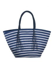 BLE Torebka w kolorze granatowo-białym - 30 x 27 x 17 cm rozmiar: onesize. Białe torebki klasyczne damskie BLE, z materiału, przez ramię, bez dodatków. Za 46.45 zł.
