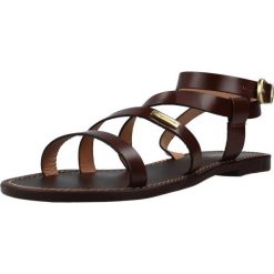 Sandały LES TROPEZIENNES HAGNEL Brązowy. Brązowe sandały damskie Lacoste, bez wzorów, ze skóry, bez obcasa, bez zapięcia. Za 302.99 zł.