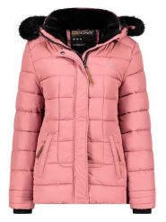 Geographical Norway Kurtka pikowana w kolorze jasnoróżowo-czarnym rozmiar: XL. Czarne kurtki damskie Geographical Norway, xl, bez wzorów, bez kaptura. Za 281.10 zł.