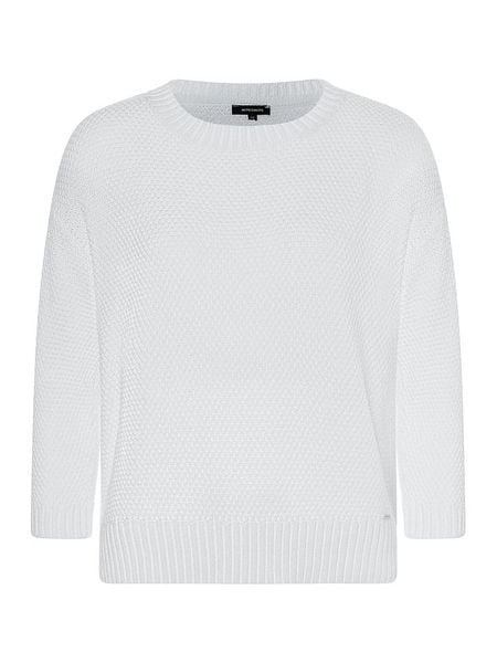 More & More Sweter w kolorze białym rozmiar: 36. Białe swetry klasyczne damskie More & More, z bawełny, bez kołnierzyka. Za 83.45 zł.