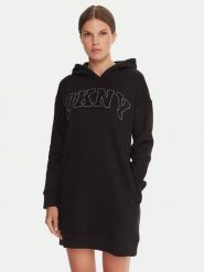 DKNY Sport Sukienka codzienna DP5D4917 Czarny Regular Fit. Czarne sukienki damskie DKNY Sport, bez wzorów, z bawełny, sportowe, bez ramiączek. Za 399.99 zł.