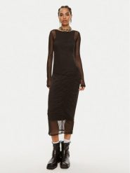 Patrizia Pepe Sukienka koktajlowa 8A1344 J149-K103 Czarny Slim Fit. Czarne sukienki damskie Patrizia Pepe, bez wzorów, z syntetyku, wizytowe, bez ramiączek. Za 749.99 zł.