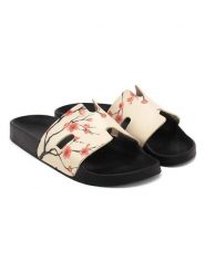 Calceo Klapki w kolorze kremowo-czarnym rozmiar: 41. Brązowe klapki damskie Calceo, bez wzorów, z otwartym noskiem, bez obcasa, bez zapięcia. Za 97.28 zł.