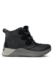 Sorel Botki Out N About™ Iii Classic Wp NL4428-010 Czarny. Czarne botki damskie Sorel, ze skóry, bez obcasa, na płaskiej podeszwie, bez zapięcia. Za 469.99 zł.