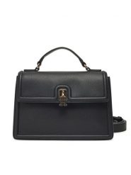 Tommy Hilfiger Torebka Th Eternity Mini Satchel AW0AW17176 Czarny. Czarne torebki klasyczne damskie Tommy Hilfiger, ze skóry, bez dodatków. Za 349.99 zł.