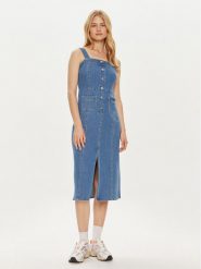 Vero Moda Sukienka jeansowa Saila 10310393 Niebieski Regular Fit. Niebieskie sukienki damskie Vero Moda, bez wzorów, z bawełny, bez ramiączek. Za 239.99 zł.